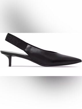 Burberry Malinda Leather Kitten Heel Slingback Pumps